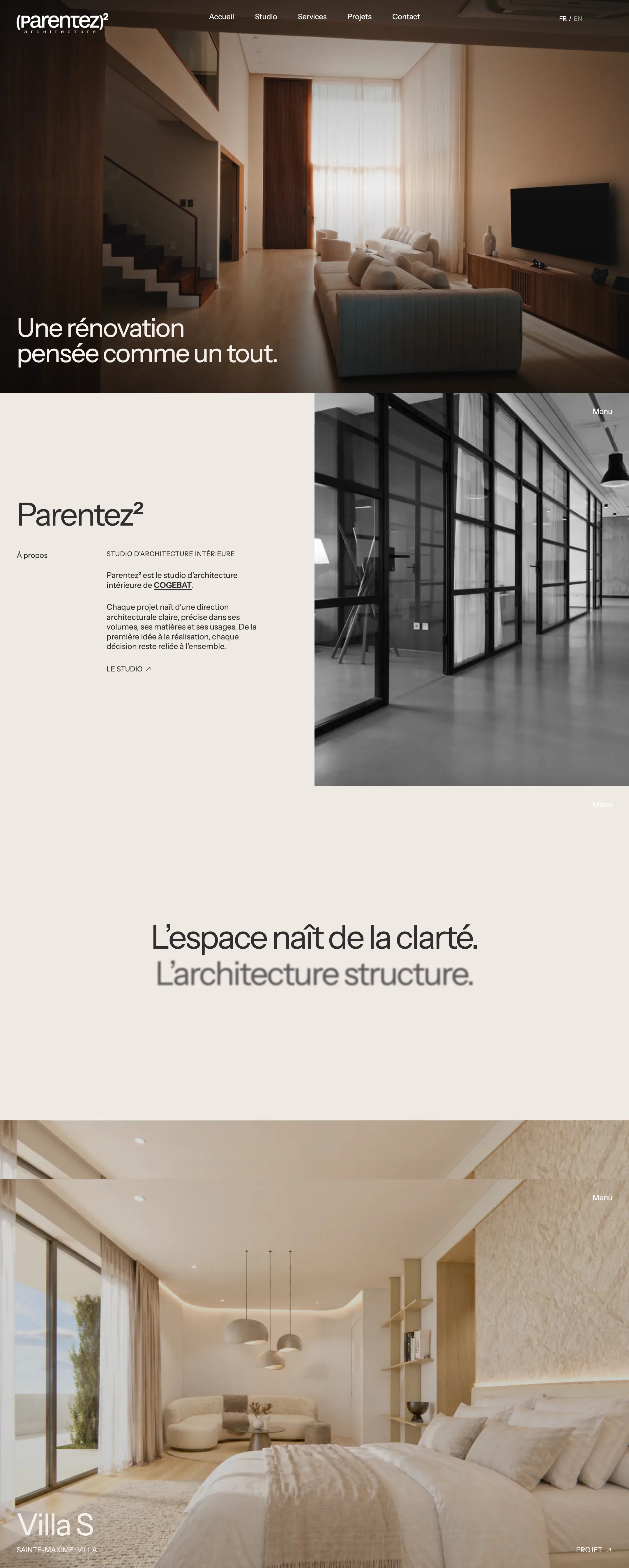 Page d'accueil refaite de Parentez²